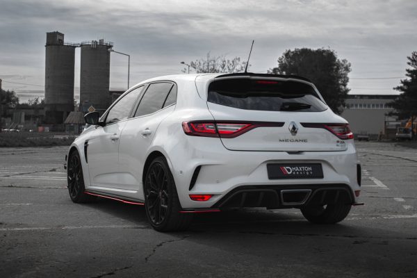 Renault Megane IV RS - Splitters laterais traseiros V.2 | RE-ME-4-RS-RSD1G+RSD1RRED | Produto Maxton Design distribuído por Unicartuning.