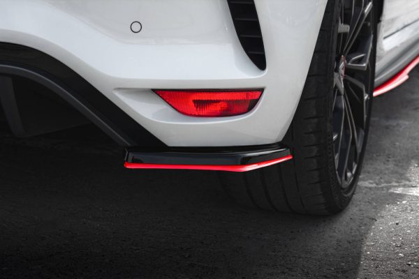 Renault Megane IV RS - Splitters laterais traseiros V.2 | RE-ME-4-RS-RSD1G+RSD1RRED | Produto Maxton Design distribuído por Unicartuning.