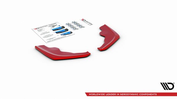 BMW 1 F40 Pack M - Splitters laterais traseiros V.2 | BM-1-40-MPACK-RSD3RED | Produto Maxton Design distribuído por Unicartuning.