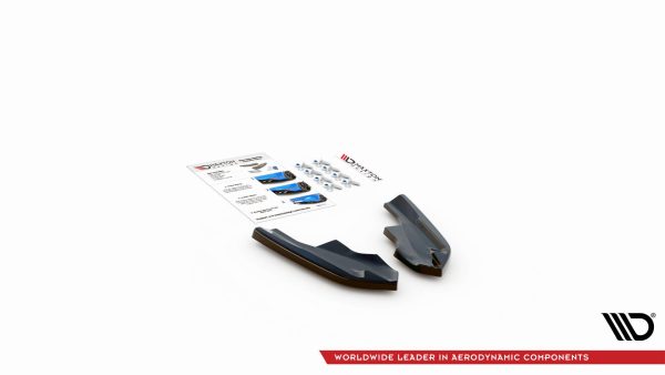 Volkswagen Golf R Mk8 - Splitters laterais traseiros V.4 | VW-GO-8-R-RSD4G | Produto Maxton Design distribuído por Unicartuning.
