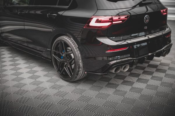 Volkswagen Golf R Mk8 - Splitters laterais traseiros V.4 | VW-GO-8-R-RSD4G | Produto Maxton Design distribuído por Unicartuning.