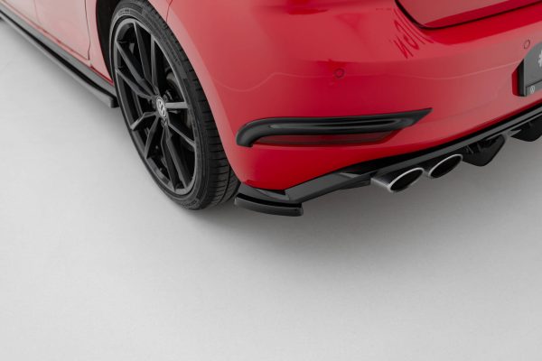 Volkswagen Golf R / R-line Mk7 (facelift) - Splitters laterais traseiros | VW-GO-7F-R-RSD1RED | Produto Maxton Design distribuído por Unicartuning.