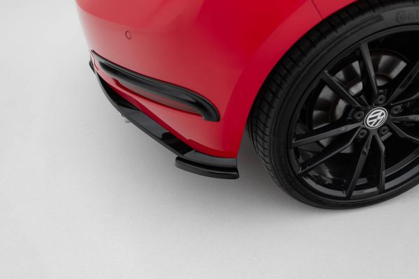 Volkswagen Golf R / R-line Mk7 (facelift) - Splitters laterais traseiros | VW-GO-7F-R-RSD1RED | Produto Maxton Design distribuído por Unicartuning.