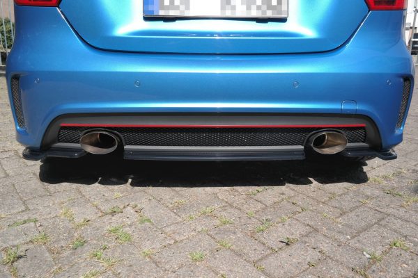 Mercedes-Benz W176 AMG-line Preface - Difusor traseiro (sem barras verticais) | ME-A-176-AMGLINE-RD1G | Produto Maxton Design distribuído por Unicartuning.