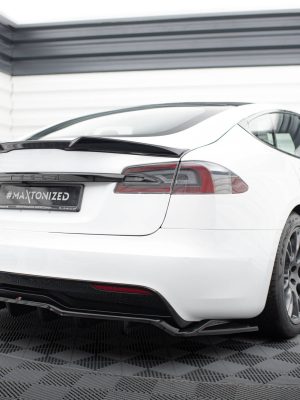 Tesla Model S Plaid Mk1 (facelift) - Difusor traseiro V.2 | TE-MODELS-1F2-PL-RD2G+RD3G | Produto Maxton Design distribuído por Unicartuning.
