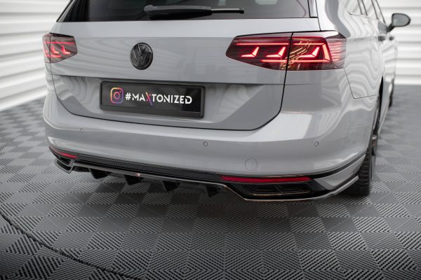 Volkswagen Passat R-line B8 (facelift) - Difusor traseiro | VW-PA-B8F-RLINE-RD1G+RD2G | Produto Maxton Design distribuído por Unicartuning.