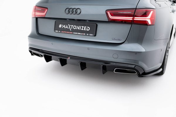 Audi A6 / A6 C7 S-Line/ S6 C7 (facelift) - Difusor V.2 | AU-A6-C7F-SLINE-RS1GO_O+RS1RG | Produto Maxton Design distribuído por Unicartuning.