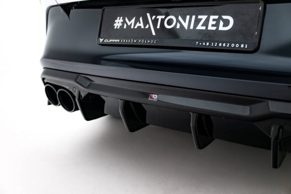 Cupra Formentor Mk1 - Difusor V.3 + imitação saídas de escape | CU-FO-1-RS3G+RS3RG+BLACK | Produto Maxton Design distribuído por Unicartuning.