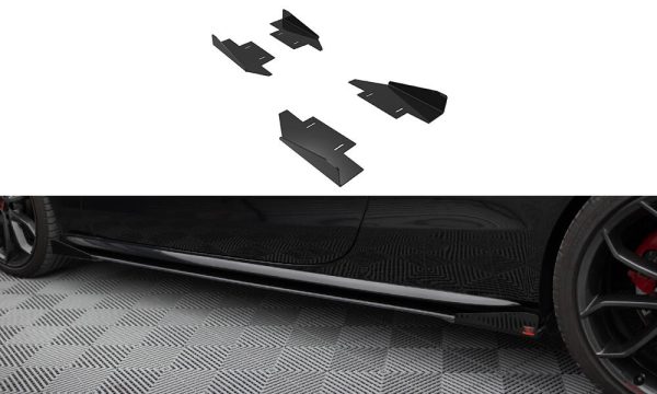 Audi A5 / A5 S-Line / S5 Coupé / Cabrio 8T / 8T (facelift) - Splitters laterais | AUS51CNC-SF1G | Produto Maxton Design distribuído por Unicartuning.
