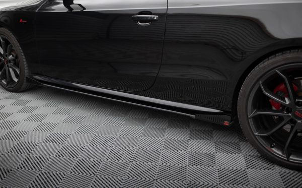 Audi A5 / A5 S-Line / S5 Coupé / Cabrio 8T / 8T (facelift) - Splitters laterais | AUS51CNC-SF1G | Produto Maxton Design distribuído por Unicartuning.