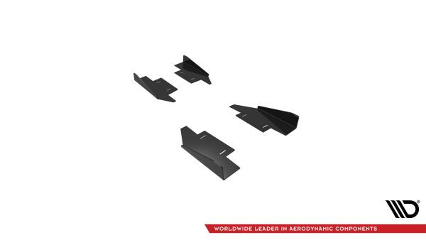 Audi A5 / A5 S-Line / S5 Coupé / Cabrio 8T / 8T (facelift) - Splitters laterais | AUS51CNC-SF1G | Produto Maxton Design distribuído por Unicartuning.