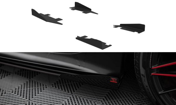 Audi A7 RS7 Look C7 - Splitters laterais | AUA7C7SLINECNC-SF1G | Produto Maxton Design distribuído por Unicartuning.