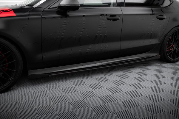 Audi A7 RS7 Look C7 - Splitters laterais | AUA7C7SLINECNC-SF1G | Produto Maxton Design distribuído por Unicartuning.
