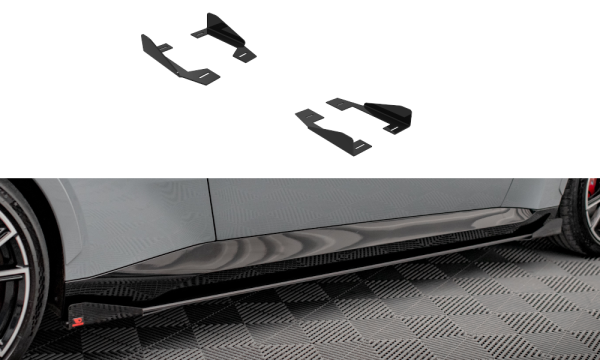 BMW 2 Coupé Pack M / M240i G42 - Splitters laterais | BM242MPACKCNC-SF1G | Produto Maxton Design distribuído por Unicartuning.