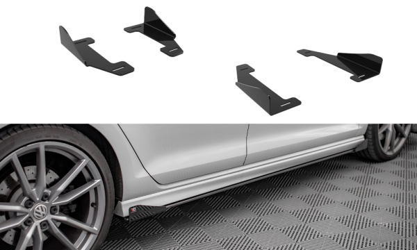Volkswagen Golf 7 R / R-line - Splitters laterais | VWGO7RCNC-SF1G | Produto Maxton Design distribuído por Unicartuning.