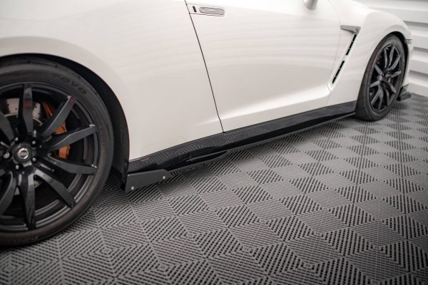 Nissan GTR R35 (facelift) - Lâminas para Embaladeiras + Splitters | NI-GTR-4F2-SD1G+SF | Produto Maxton Design distribuído por Unicartuning.