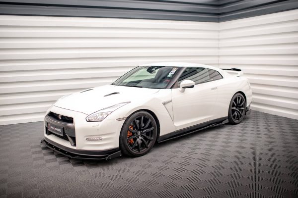 Nissan GTR R35 (facelift) - Lâminas para Embaladeiras + Splitters | NI-GTR-4F2-SD1G+SF | Produto Maxton Design distribuído por Unicartuning.
