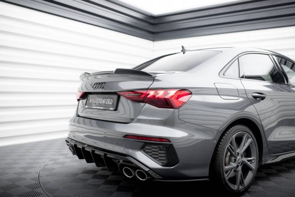 Audi A3 / A3 S-Line / S3 / RS3 Sedan 8Y - Aileron / Extensão 3D | AU-A3-8Y-SLINE-S-CAP3D1G | Produto Maxton Design distribuído por Unicartuning.