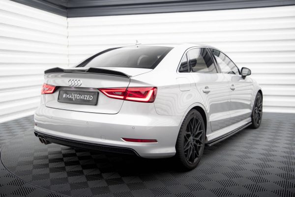 Audi A3 / A3 S-Line / S3 Sedan 8V - Aileron / Extensão 3D | AU-A3-8V-CAP3D1G | Produto Maxton Design distribuído por Unicartuning.