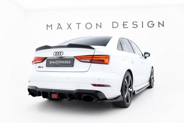 Audi RS3 Sedan 8V / 8V (facelift) - Aileron / Extensão 3D | AU-A3-8V-CAP3D1G | Produto Maxton Design distribuído por Unicartuning.