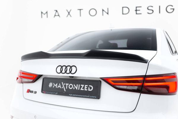 Audi RS3 Sedan 8V / 8V (facelift) - Aileron / Extensão 3D | AU-A3-8V-CAP3D1G | Produto Maxton Design distribuído por Unicartuning.