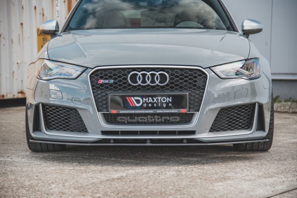 Audi RS3 8V Sportback - Lâmina frontal STREET PRO | AURS38VCNC-FD3BRB | Produto Maxton Design distribuído por Unicartuning.
