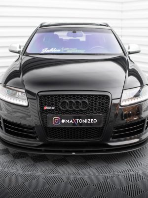 Audi RS6 Avant C6 - Lâmina frontal STREET PRO | AURS6C6CNC-FD3BRB | Produto Maxton Design distribuído por Unicartuning.