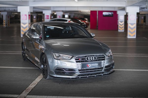 Audi S3 / A3 S-Line Sedan 8V - Lâmina frontal STREET PRO | AUS33SCNC-FD1B | Produto Maxton Design distribuído por Unicartuning. Audi S3 / A3 S-Line Sedan 8V - Lâmina frontal STREET PRO | AUS33SCNC-FD1B | Produto Maxton Design distribuído por Unicartuning.
