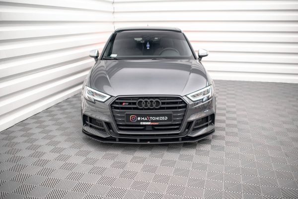 Audi S3 / A3 S-Line Sportback 8V (facelift) - Lâmina frontal STREET PRO | AUS33FSBCNC-FD1BRB | Produto Maxton Design distribuído por Unicartuning. Audi S3 / A3 S-Line Sportback 8V (facelift) - Lâmina frontal STREET PRO | AUS33FSBCNC-FD1BRB | Produto Maxton Design distribuído por Unicartuning.
