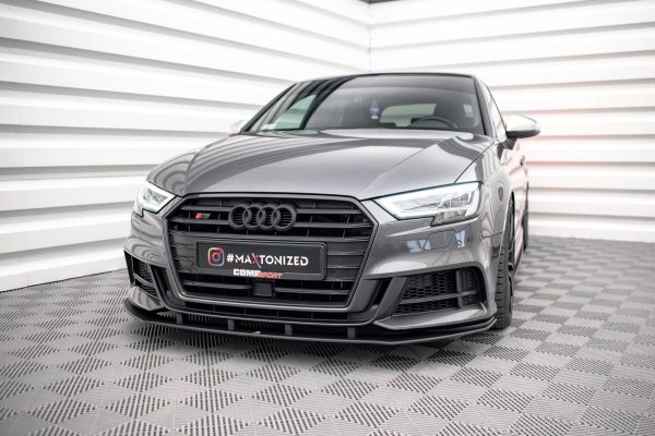 Audi S3 / A3 S-Line Sportback 8V (facelift) - Lâmina frontal STREET PRO | AUS33FSBCNC-FD1BRB | Produto Maxton Design distribuído por Unicartuning. Audi S3 / A3 S-Line Sportback 8V (facelift) - Lâmina frontal STREET PRO | AUS33FSBCNC-FD1BRB | Produto Maxton Design distribuído por Unicartuning.
