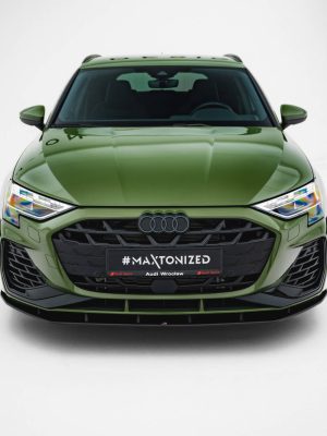 Audi S3 Sportback / A3 S-Line Sportback 8Y (facelift) - Lâmina frontal STREET PRO | AUS38YFCNC-FD1B | Produto Maxton Design distribuído por Unicartuning.