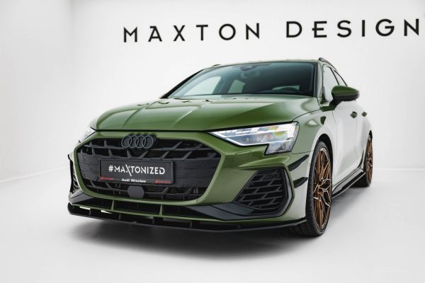 Audi S3 Sportback / A3 S-Line Sportback 8Y (facelift) - Lâmina frontal STREET PRO | AUS38YFCNC-FD1BRB | Produto Maxton Design distribuído por Unicartuning. Audi S3 Sportback / A3 S-Line Sportback 8Y (facelift) - Lâmina frontal STREET PRO | AUS38YFCNC-FD1BRB | Produto Maxton Design distribuído por Unicartuning.