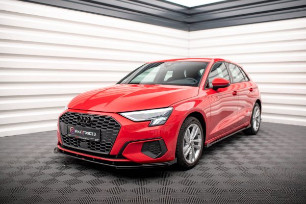 Audi A3 8Y - Lâmina frontal STREET PRO + Splitters | AUA38YCNC-FD1BRB+FSF1G | Produto Maxton Design distribuído por Unicartuning. Audi A3 8Y - Lâmina frontal STREET PRO + Splitters | AUA38YCNC-FD1BRB+FSF1G | Produto Maxton Design distribuído por Unicartuning.
