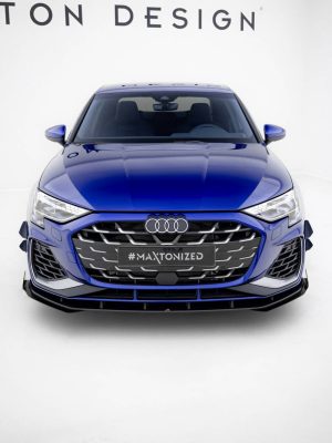 Audi A3 S-Line Sedan / S3 Sedan 8Y (facelift) - Lâmina frontal STREET PRO + Splitters | AUS38YFCNC-FD1B+FSF1G | Produto Maxton Design distribuído por Unicartuning. Audi A3 S-Line Sedan / S3 Sedan 8Y (facelift) - Lâmina frontal STREET PRO + Splitters | AUS38YFCNC-FD1B+FSF1G | Produto Maxton Design distribuído por Unicartuning.
