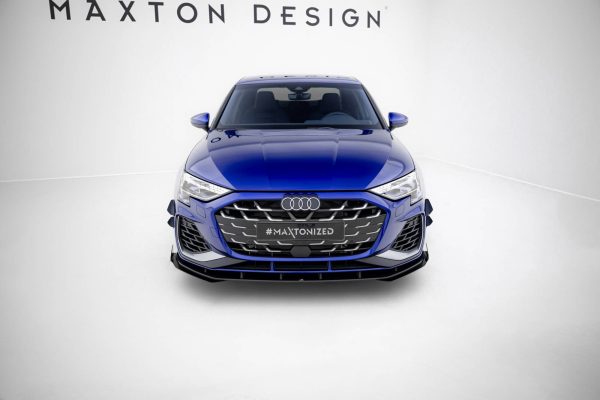 Audi A3 S-Line Sedan / S3 Sedan 8Y (facelift) - Lâmina frontal STREET PRO + Splitters | AUS38YFCNC-FD1BRB+FSF1G | Produto Maxton Design distribuído por Unicartuning. Audi A3 S-Line Sedan / S3 Sedan 8Y (facelift) - Lâmina frontal STREET PRO + Splitters | AUS38YFCNC-FD1BRB+FSF1G | Produto Maxton Design distribuído por Unicartuning.