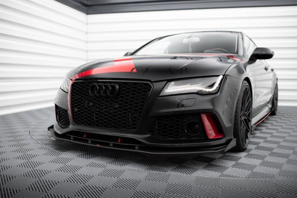 Audi A7 RS7 Look C7 - Lâmina frontal STREET PRO + Splitters | AUA7C7RS7LOOKCNC-FD1B+FSF1G | Produto Maxton Design distribuído por Unicartuning. Audi A7 RS7 Look C7 - Lâmina frontal STREET PRO + Splitters | AUA7C7RS7LOOKCNC-FD1B+FSF1G | Produto Maxton Design distribuído por Unicartuning.