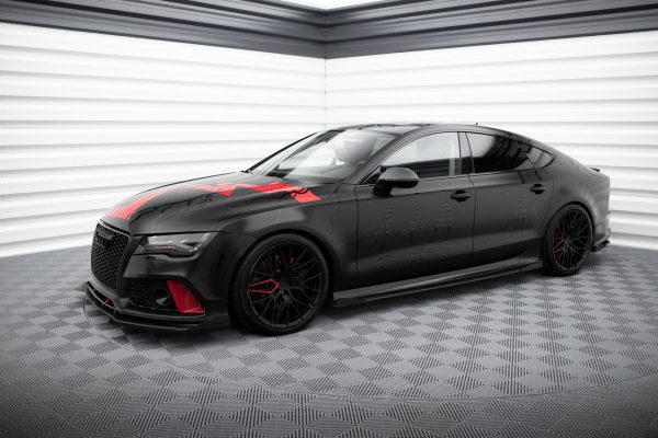 Audi A7 RS7 Look C7 - Lâmina frontal STREET PRO + Splitters | AUA7C7RS7LOOKCNC-FD1B+FSF1G | Produto Maxton Design distribuído por Unicartuning. Audi A7 RS7 Look C7 - Lâmina frontal STREET PRO + Splitters | AUA7C7RS7LOOKCNC-FD1B+FSF1G | Produto Maxton Design distribuído por Unicartuning.