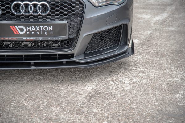 Audi RS3 8V Sportback - Lâmina frontal STREET PRO + Splitters | AURS38VCNC-FD3BRB+FSF1G | Produto Maxton Design distribuído por Unicartuning. Audi RS3 8V Sportback - Lâmina frontal STREET PRO + Splitters | AURS38VCNC-FD3BRB+FSF1G | Produto Maxton Design distribuído por Unicartuning.