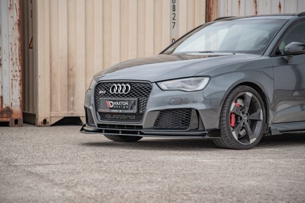 Audi RS3 8V Sportback - Lâmina frontal STREET PRO + Splitters | AURS38VCNC-FD3BRB+FSF1G | Produto Maxton Design distribuído por Unicartuning. Audi RS3 8V Sportback - Lâmina frontal STREET PRO + Splitters | AURS38VCNC-FD3BRB+FSF1G | Produto Maxton Design distribuído por Unicartuning.