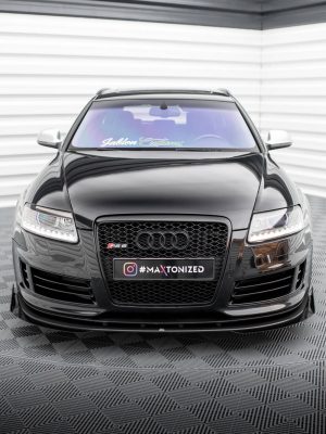 Audi RS6 Avant C6 - Lâmina frontal STREET PRO + Splitters | AURS6C6CNC-FD3BRB+FSF1G | Produto Maxton Design distribuído por Unicartuning. Audi RS6 Avant C6 - Lâmina frontal STREET PRO + Splitters | AURS6C6CNC-FD3BRB+FSF1G | Produto Maxton Design distribuído por Unicartuning.