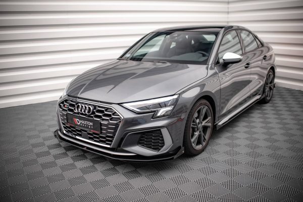 Audi S3 / A3 S-Line 8Y - Lâmina frontal STREET PRO + Splitters | AUA38YSLINECNC-FD1BRB+FSF1G | Produto Maxton Design distribuído por Unicartuning. Audi S3 / A3 S-Line 8Y - Lâmina frontal STREET PRO + Splitters | AUA38YSLINECNC-FD1BRB+FSF1G | Produto Maxton Design distribuído por Unicartuning.