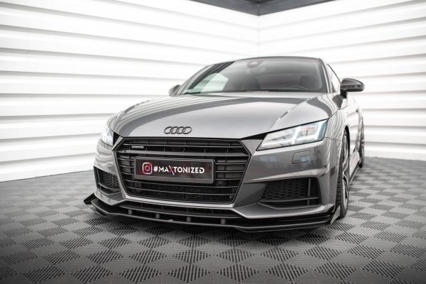 Audi TT S / S-Line 8s - Lâmina frontal STREET PRO + Splitters | AUTT3SLINECNC-FD1BRB+FSF1G | Produto Maxton Design distribuído por Unicartuning.