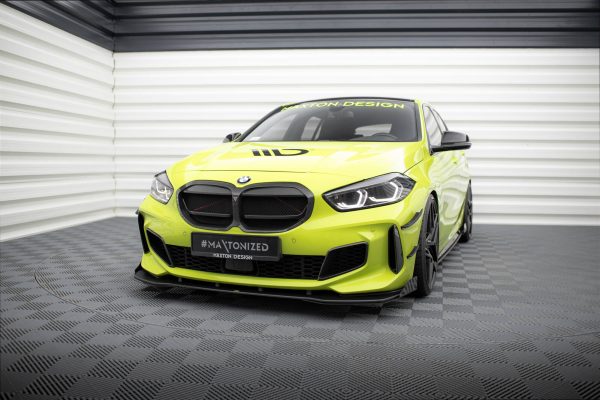 BMW 1 F40 Pack M / M135i - Lâmina frontal STREET PRO + Splitters | BM140MPACKCNC-FD1B+FSF1G | Produto Maxton Design distribuído por Unicartuning.