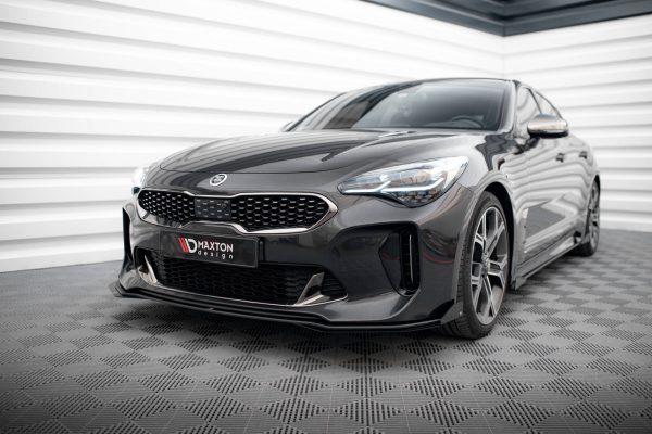 Kia Stinger GT / GT-line / Standard Mk1 - Lâmina frontal STREET PRO + Splitters | KIST1GTLINECNC-FD1B+FSF1G | Produto Maxton Design distribuído por Unicartuning. Kia Stinger GT / GT-line / Standard Mk1 - Lâmina frontal STREET PRO + Splitters | KIST1GTLINECNC-FD1B+FSF1G | Produto Maxton Design distribuído por Unicartuning.