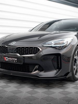 Kia Stinger GT / GT-line / Standard Mk1 - Lâmina frontal STREET PRO + Splitters | KIST1GTLINECNC-FD1BRB+FSF1G | Produto Maxton Design distribuído por Unicartuning.