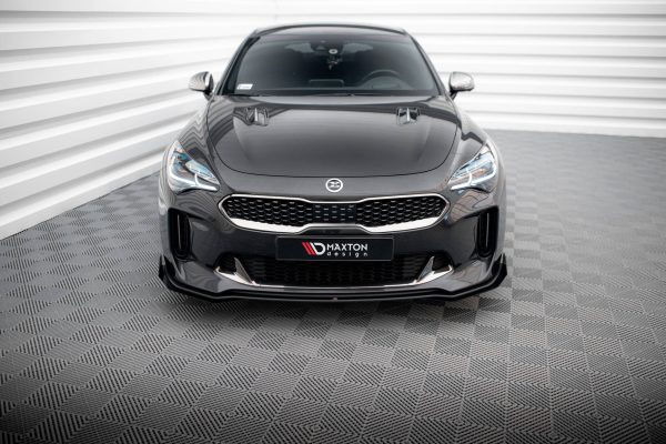 Kia Stinger GT / GT-line / Standard Mk1 - Lâmina frontal STREET PRO + Splitters | KIST1GTLINECNC-FD1BRB+FSF1G | Produto Maxton Design distribuído por Unicartuning. Kia Stinger GT / GT-line / Standard Mk1 - Lâmina frontal STREET PRO + Splitters | KIST1GTLINECNC-FD1BRB+FSF1G | Produto Maxton Design distribuído por Unicartuning.