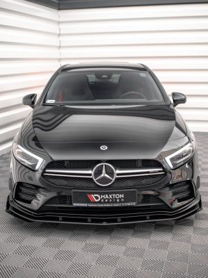 Mercedes-Benz A35 AMG / AMG-line Aero Pack W177 - Lâmina frontal STREET PRO + Splitters | MEA17735CNC-FD1BRB+FSF1G | Produto Maxton Design distribuído por Unicartuning.
