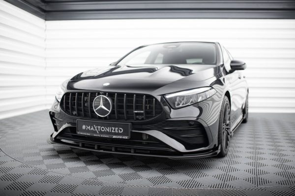 Mercedes-AMG A35 W177 (facelift) - Lâmina frontal STREET PRO + Splitters | MEA177F35CNC-FD1B+FSF1G | Produto Maxton Design distribuído por Unicartuning. Mercedes-AMG A35 W177 (facelift) - Lâmina frontal STREET PRO + Splitters | MEA177F35CNC-FD1B+FSF1G | Produto Maxton Design distribuído por Unicartuning.