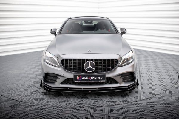 Mercedes-AMG C43 Coupé / Cabrio C205 (facelift) / A205 (facelift) - Lâmina frontal STREET PRO + Splitters | MEC205F43CCNC-FD1BRB+FSF1G | Produto Maxton Design distribuído por Unicartuning.