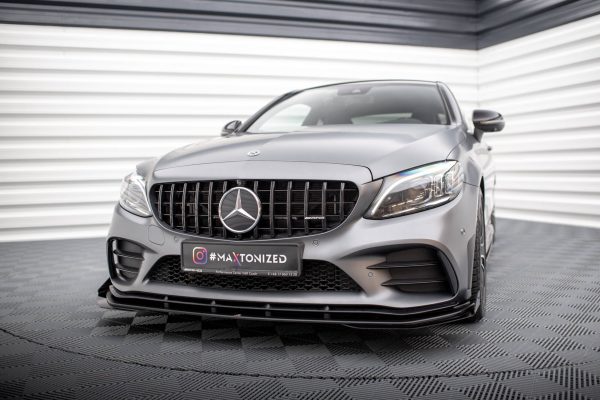 Mercedes-AMG C43 Coupé / Cabrio C205 (facelift) / A205 (facelift) - Lâmina frontal STREET PRO + Splitters | MEC205F43CCNC-FD1BRB+FSF1G | Produto Maxton Design distribuído por Unicartuning.
